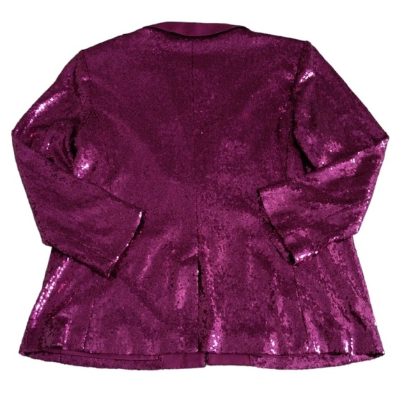 New York and Company Pink Sequin Blazer - Picture 2 of 7